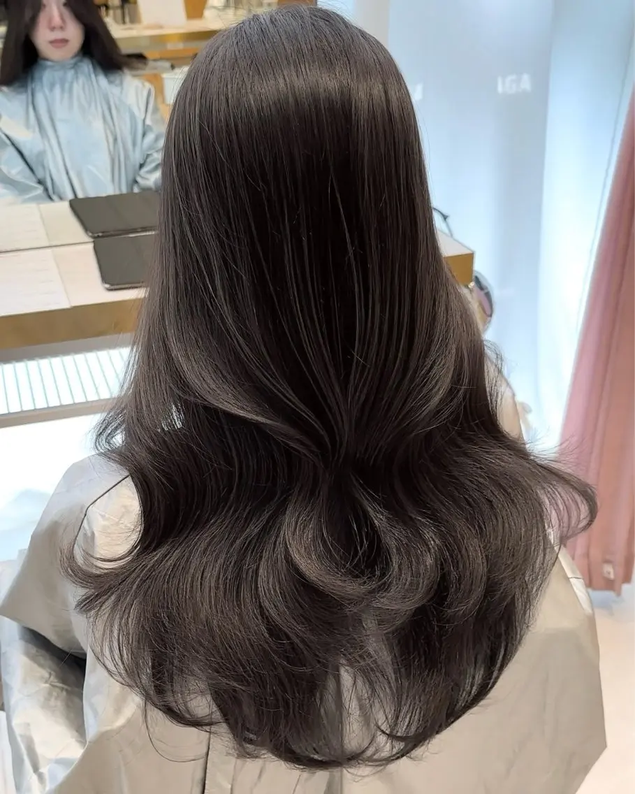 ミディアム カラー カット ヘアカラー トリートメント 🇰🇷韓国風くびれ ヘア🇰🇷中村優大のヘアスタイル