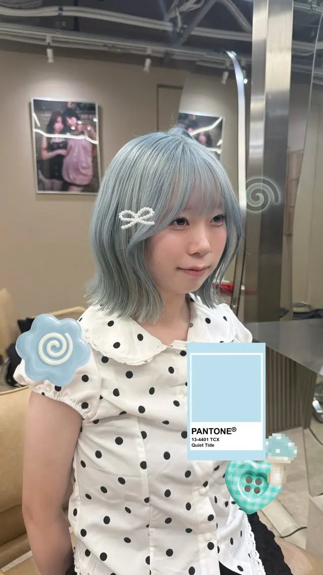 ミディアム カラー ブリーチ ヘアカラー トリートメント 梅田/似合 わせ艶ハイトーン💘のヘアスタイル