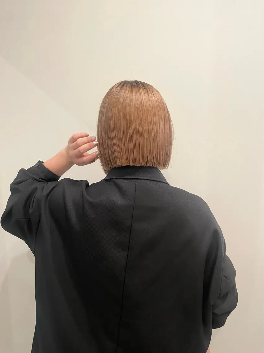 ショート カラー ボブ 似合わせカット カット 渋谷 留菜のヘアスタイル