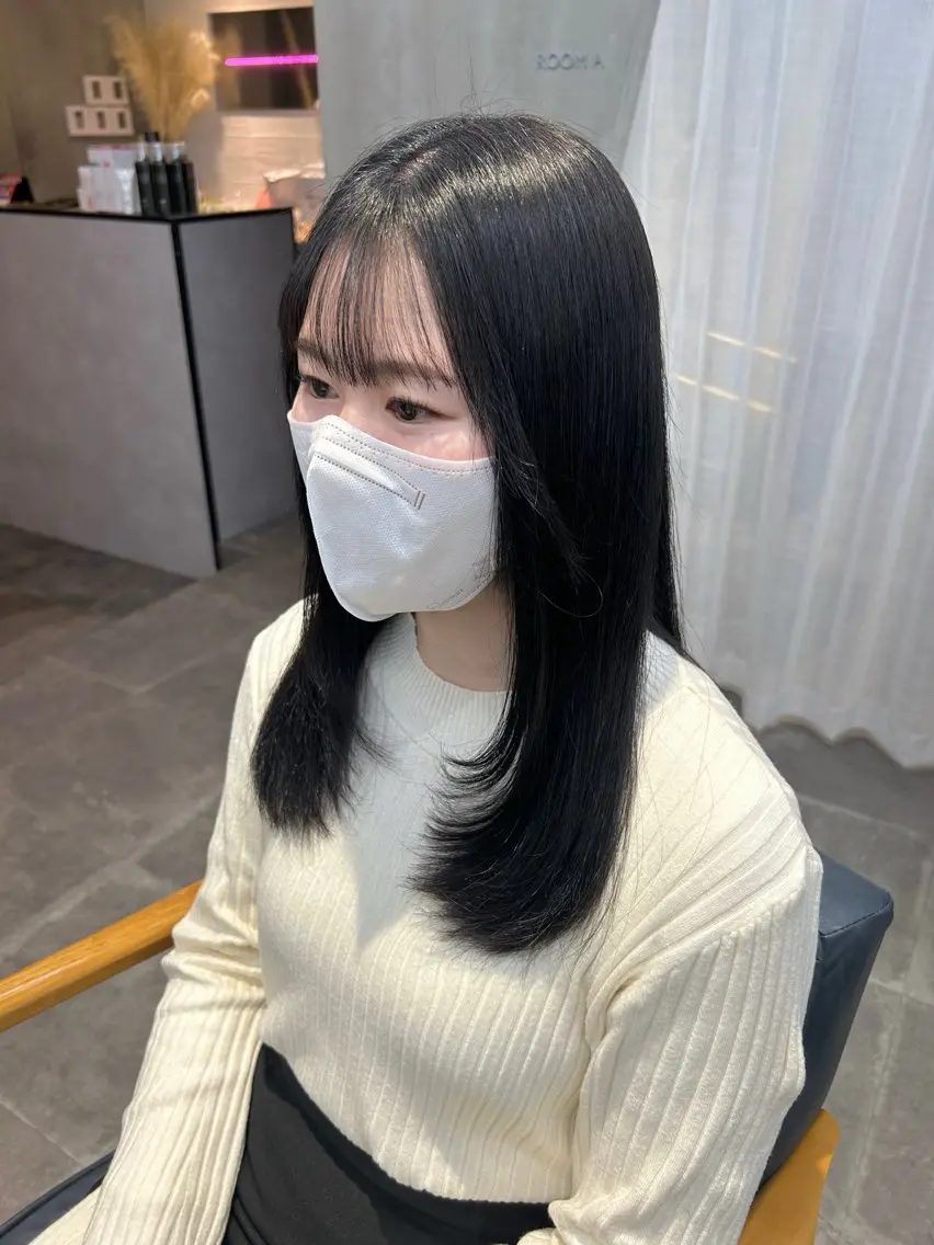 ロング カラー ヘアカラー トリートメント newi梅田🫧韓国 ヘア🫧sakiのヘアスタイル