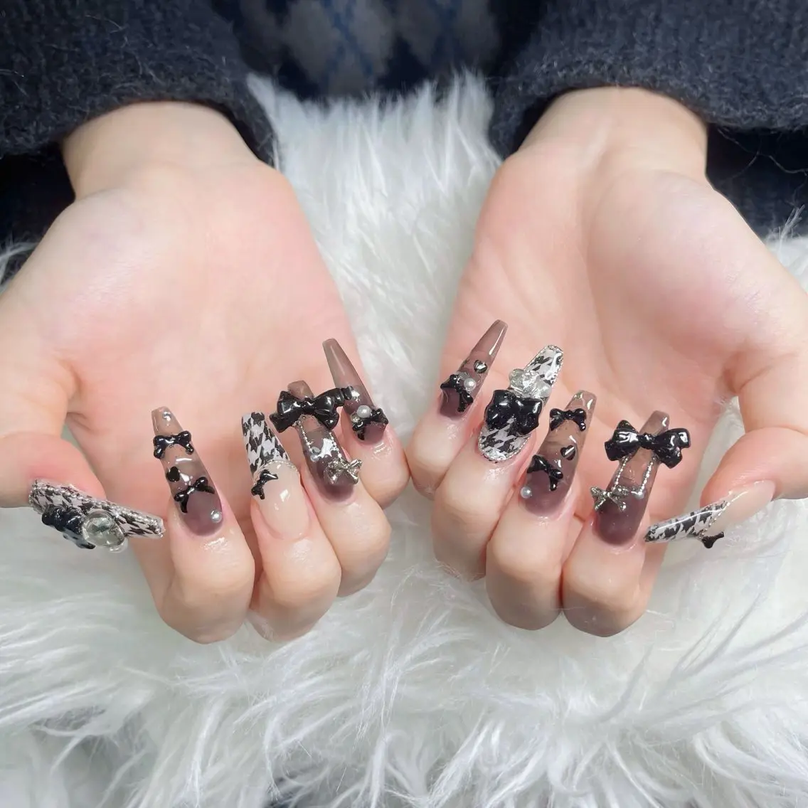 ネイル フットネイル フレンチネイル グラデーション 韓国ネイル ロングネイル ハンドネイル Hani Nail Salonのネイルデザイン
