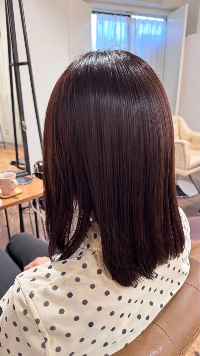 カラー ブラウンカラー マロンブラウン ヘアカラー トリートメント 菰田 愛輝のヘアスタイル