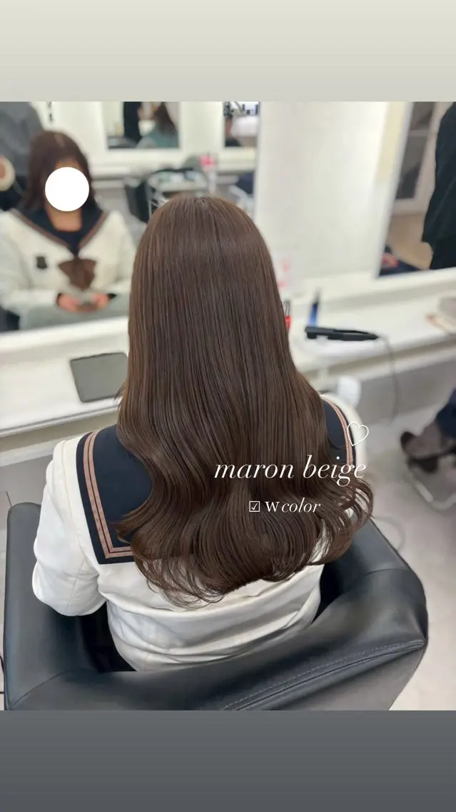 ロング ヘアカラー ParveMix 宮﨑 梨里のヘアスタイル