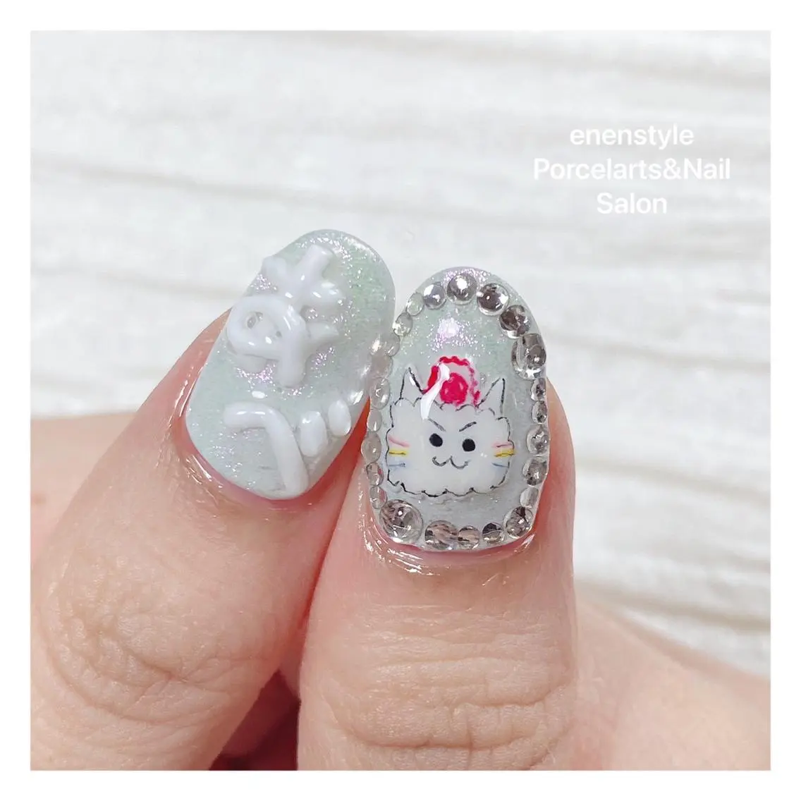 ミディアム ネイル 🐾enen style 🐾のネイルデザイン