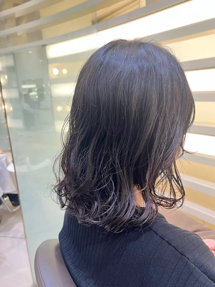 ミディアム パーマ ミディアムパーマ ボブ ボブ/ 似合わせ🥀原ちひろのヘアスタイル