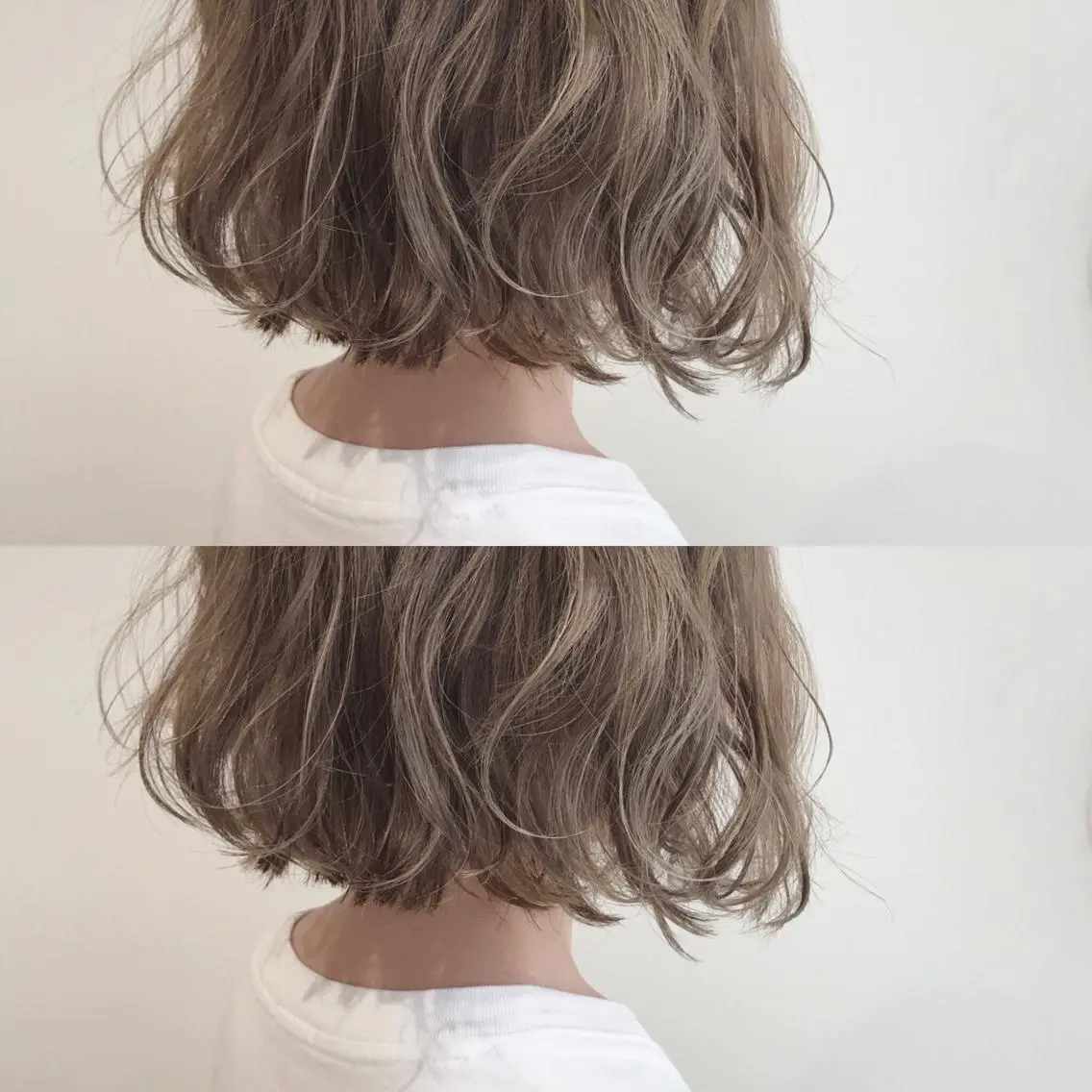 ミディアム カラー ベージュカラー ブリーチ 透明感カラー ヘアカラー 小栗 麻衣のヘアスタイル