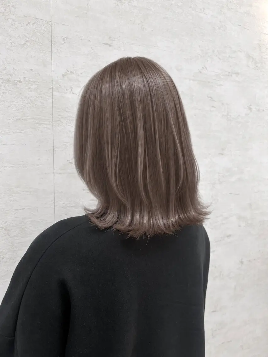 ミディアム カラー ヘアカラー 藤田 茉優のヘアスタイル
