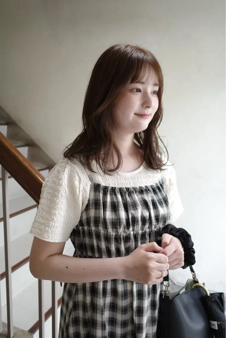 ミディアム カラー ベージュカラー レイヤーカット カット ヘアカラー トリートメント yupi🐈⬛ レイヤー/パーマのヘアスタイル