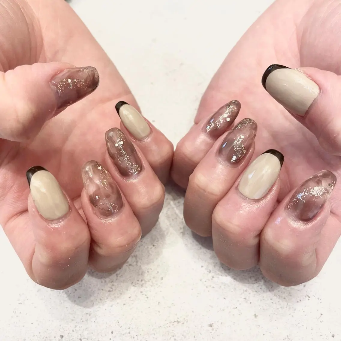 ネイル ハンドネイル Sea  nail by emaのネイルデザイン