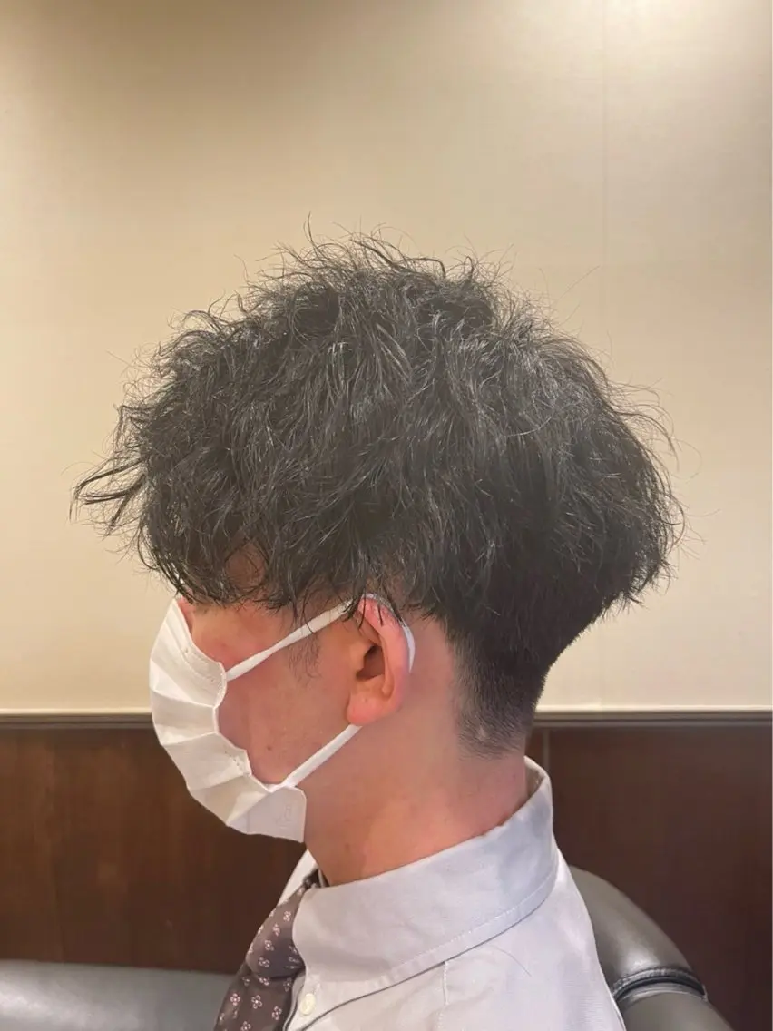 パーマ メンズ カット パーマ 室橋 広人のヘアスタイル