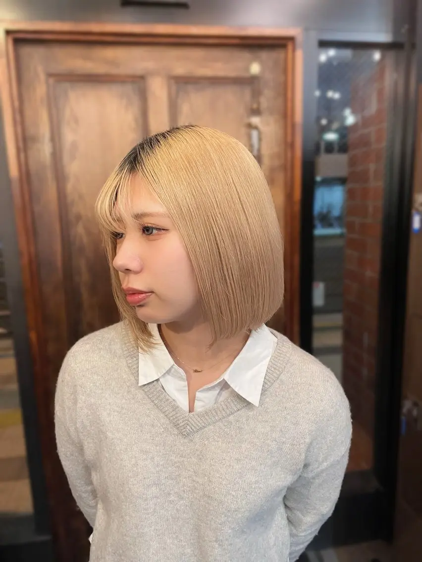ショート カット ヘアカラー 韓国ボブ特化/ 縮毛矯正/岩澤脩太のヘアスタイル
