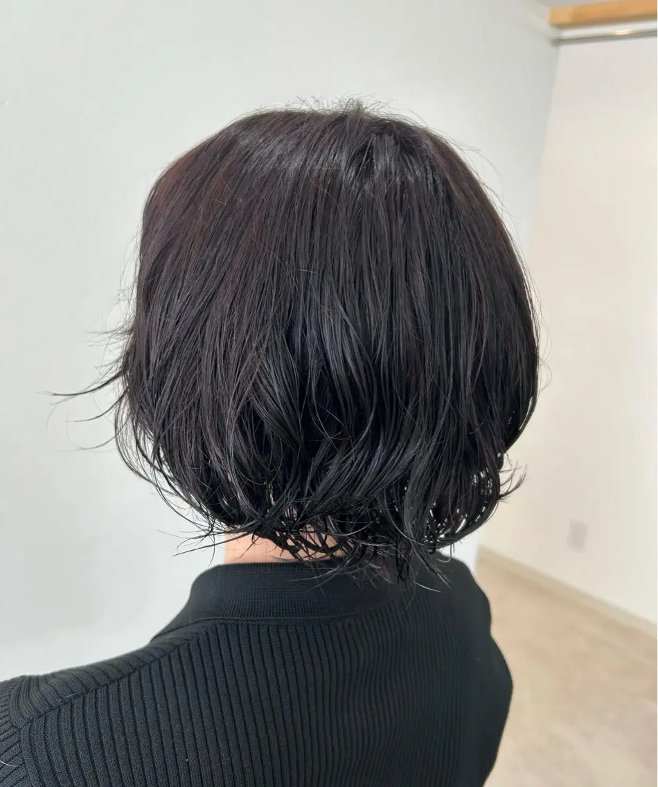 ショート カラー ボルドーカラー ヘアカラー 青木 優雅のヘアスタイル