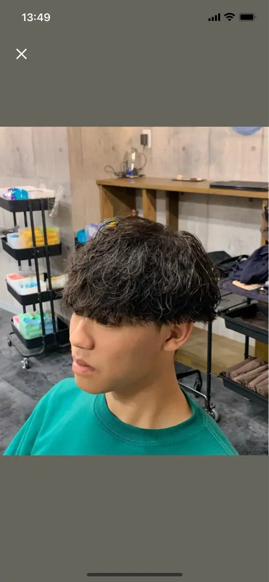 ミディアム パーマ メンズ 波巻きパーマ 【メンズ特化】　倉山 和樹のヘアスタイル