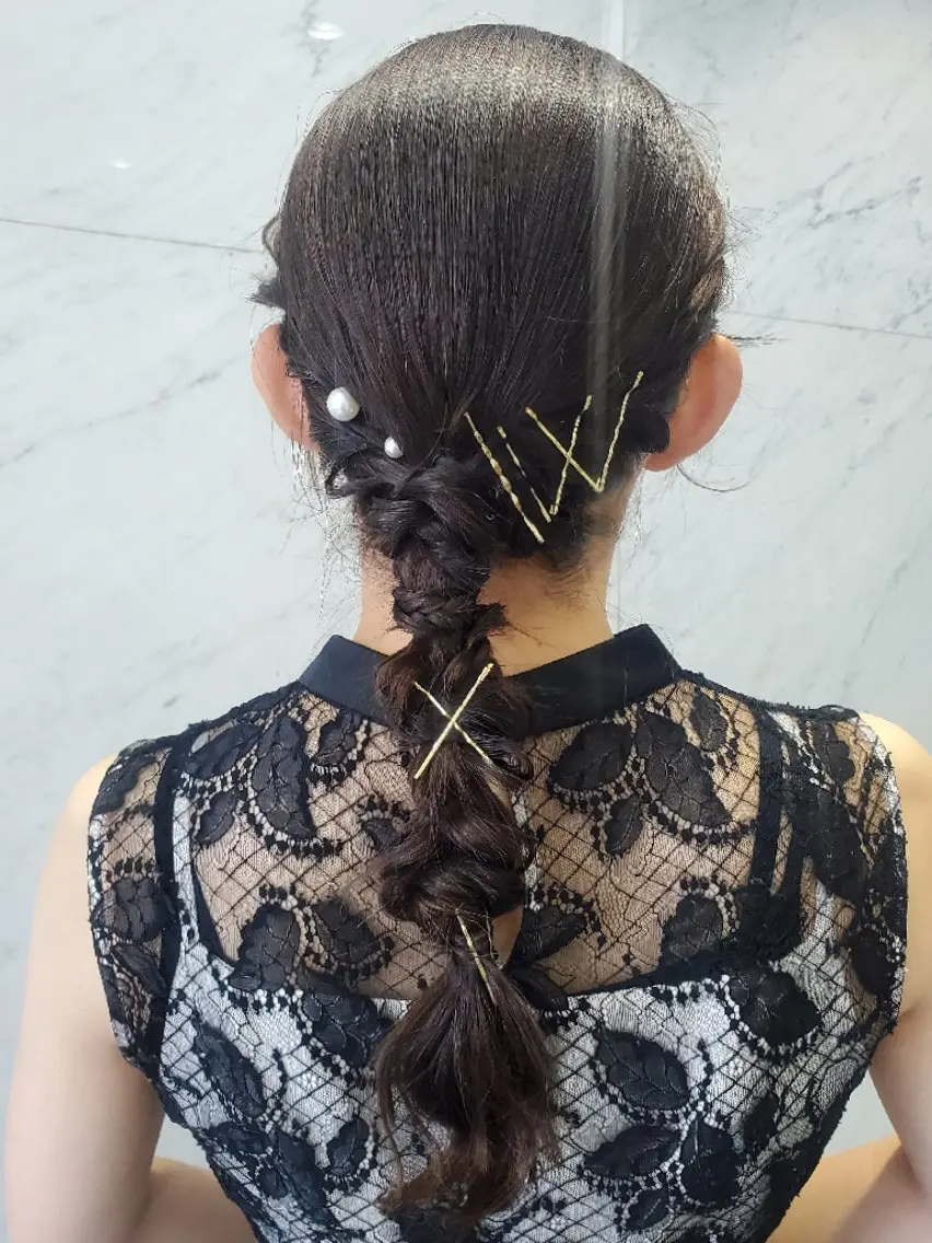 ヘアアレンジ ロング ヘアセット 仁科 美乃里のヘアスタイル