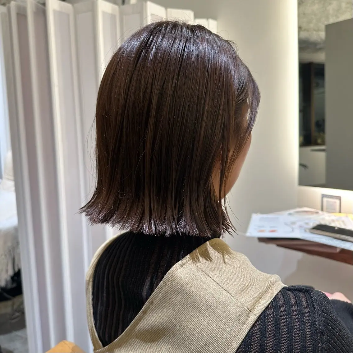ミディアム ボブ カット ヘアカラー トリートメント 骨格診断/宮澤瑞穂 ボブ/レイヤー/銀座のその他イメージ