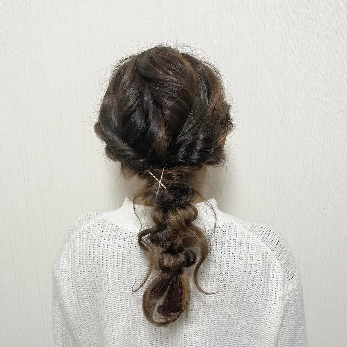 ミディアム ヘアアレンジ 結婚式・ブライダル ヘアセット エクステ/ハイトーン /HARUNAのヘアスタイル