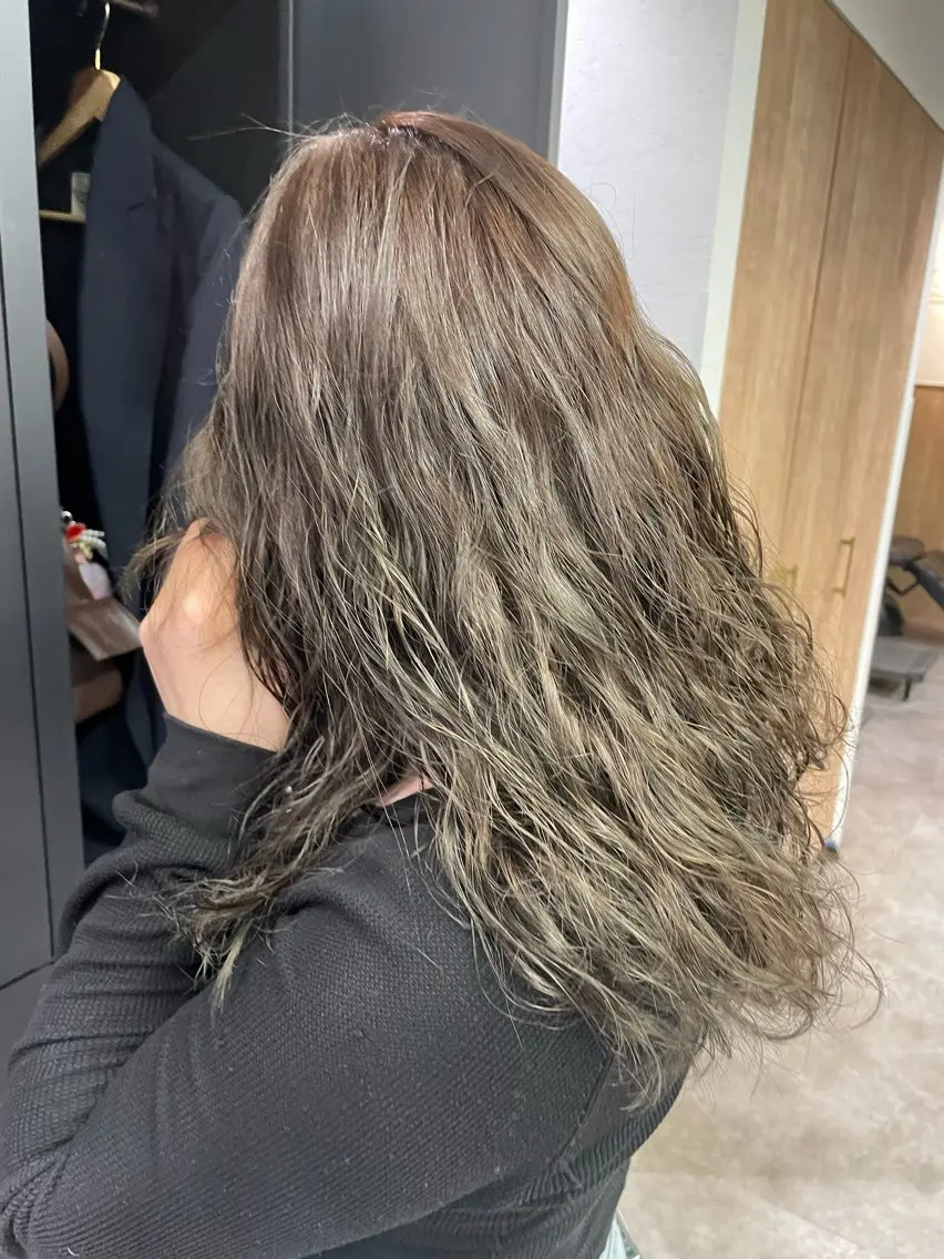 ミディアム カラー パーマ 🎀レイヤー/パーマ カラー/ai🎀のヘアスタイル