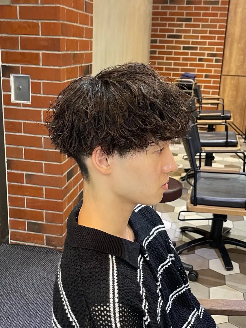 パーマ メンズ カット パーマ 田中 公亮のヘアスタイル