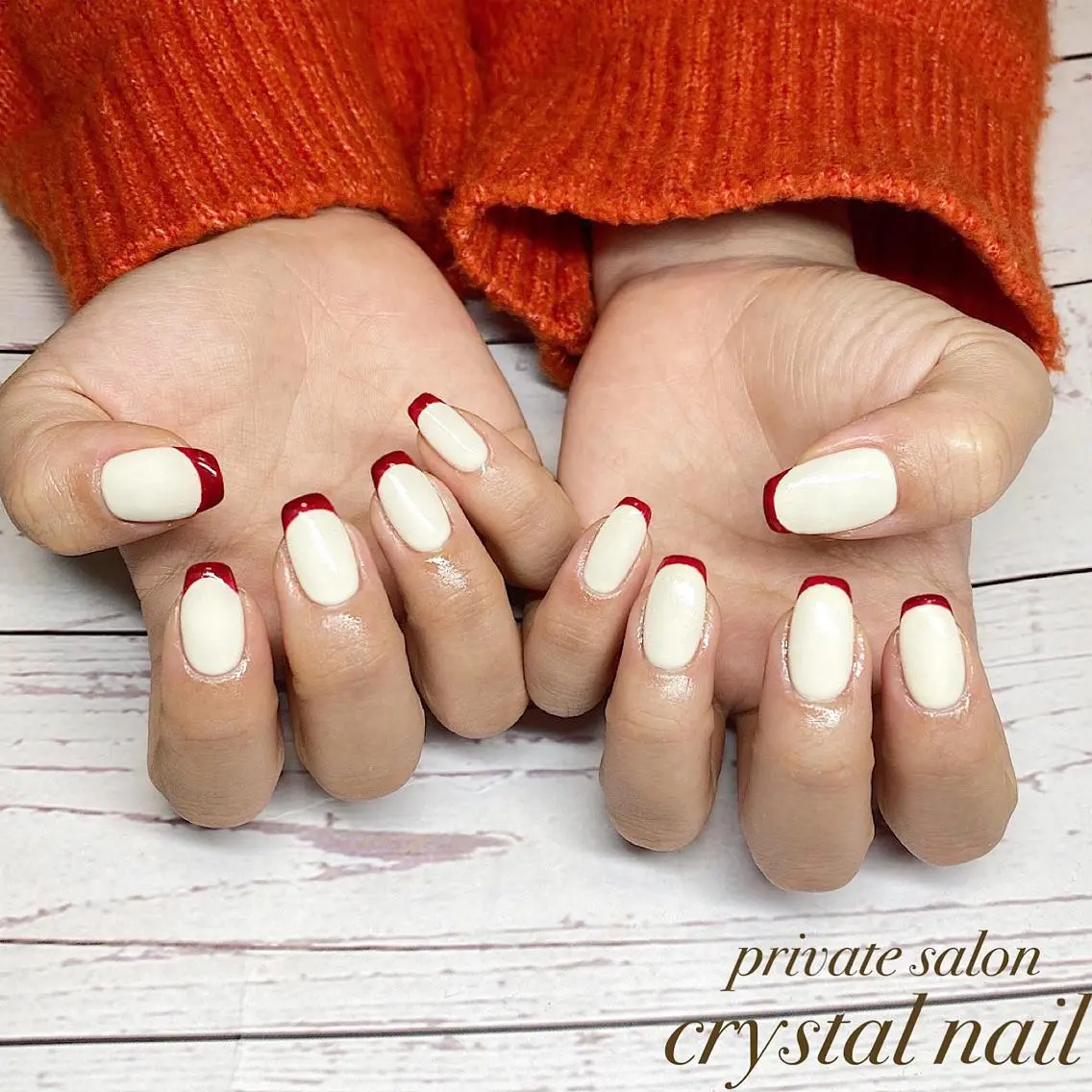 ネイル フレンチネイル Crystal Nailのネイルデザイン