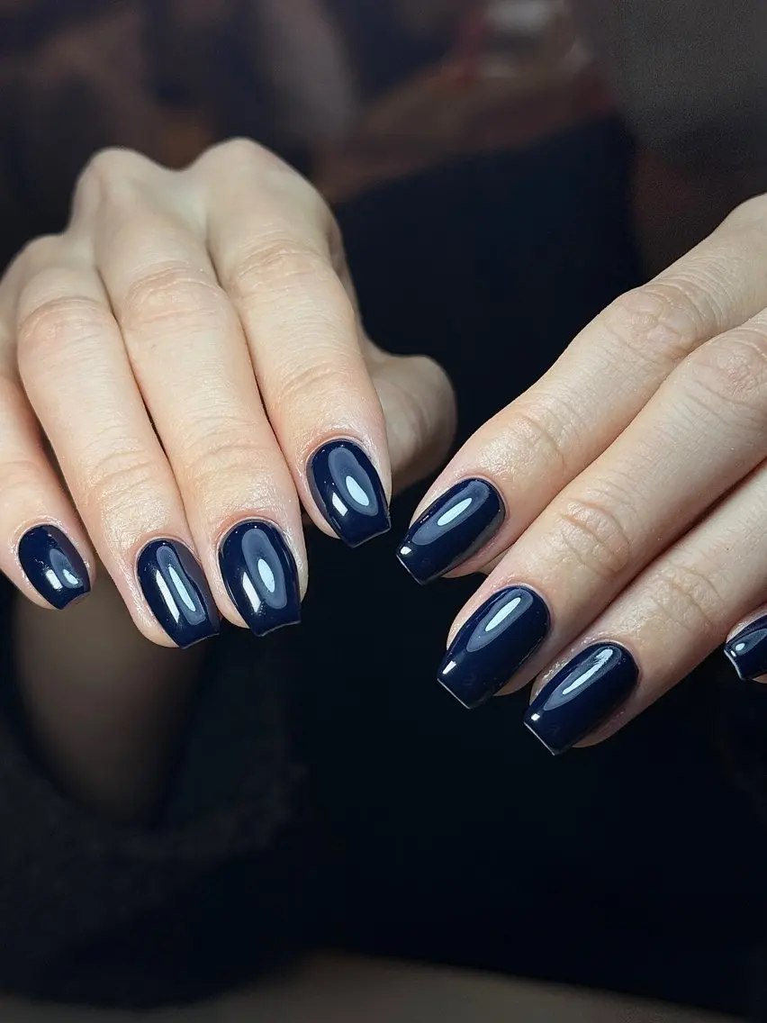 ネイル ネイビー ワンカラーネイル K i K i nailのネイルデザイン