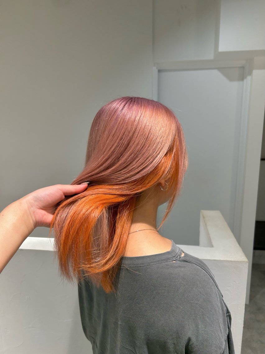 ミディアム カラー ヘアアレンジ ヘアカラー トリートメント 梅木李奈🍒府中/ レイヤー透明感カラーのヘアスタイル