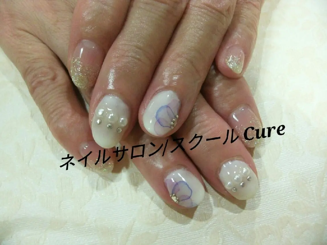 ミディアム ネイル ネイルサロン Cureのネイルデザイン