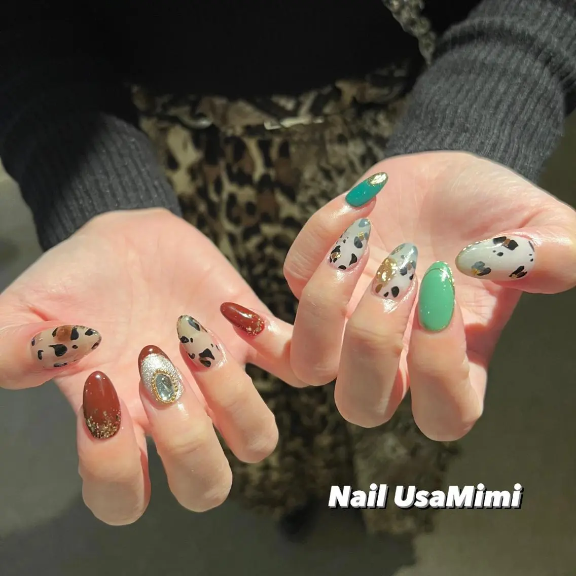 ネイル クリアネイル フットネイル ジェルネイル マグネットネイル 持ち込み 本町ネイルNail UsaMimiのネイルデザイン