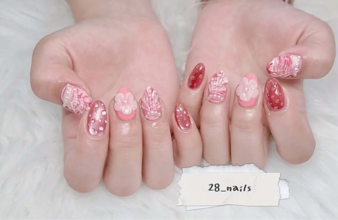 ロング ハンドネイル 28nails .thaoのネイルデザイン