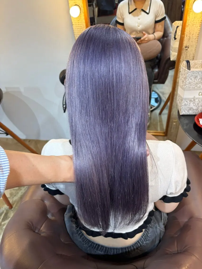 ロング カラー ラベンダーカラー 内田 尚希のヘアスタイル