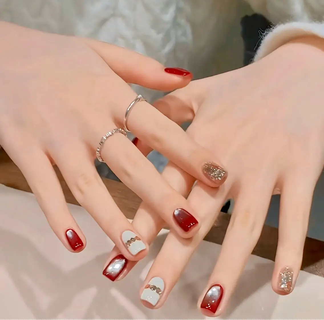 ネイル 赤色 Beauty Pink Nailのネイルデザイン