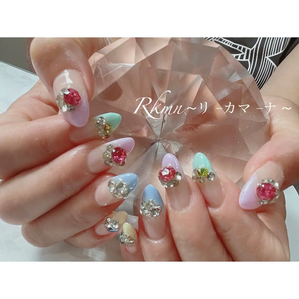 ネイル アートネイル フレンチネイル パステルネイル 春ネイル ハンドネイル フットネイル ハンドケア Rkmn ~リ-カマ-ナ~のネイルデザイン