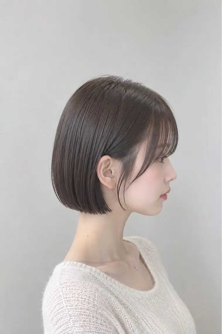 ショート 透明感カラー/ 縮毛矯正/三浦優心のヘアスタイル