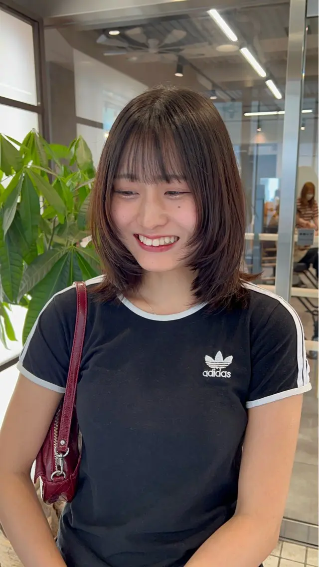 ミディアム カット ヘアカラー 🌞レイヤー×カラー 前川那津美🌞のヘアスタイル