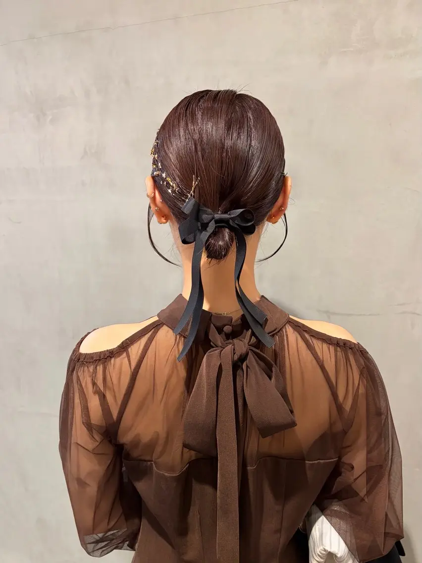 ショート ヘアアレンジ ヘアセット タナカ カナ🫧のヘアスタイル