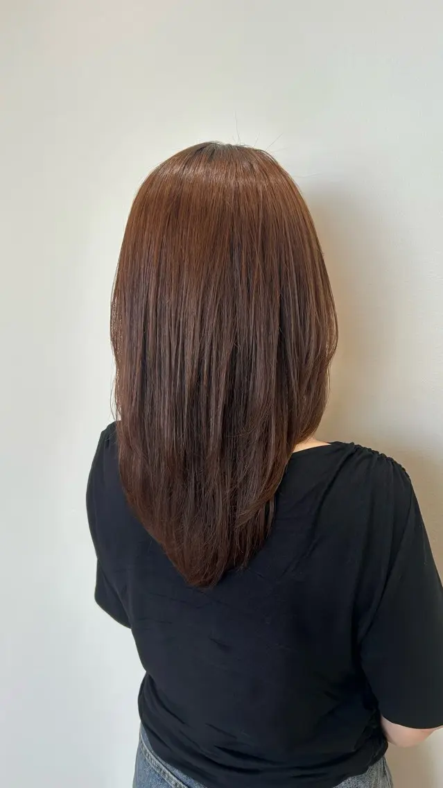 セミロング カラー 渡邉 奈美のヘアスタイル