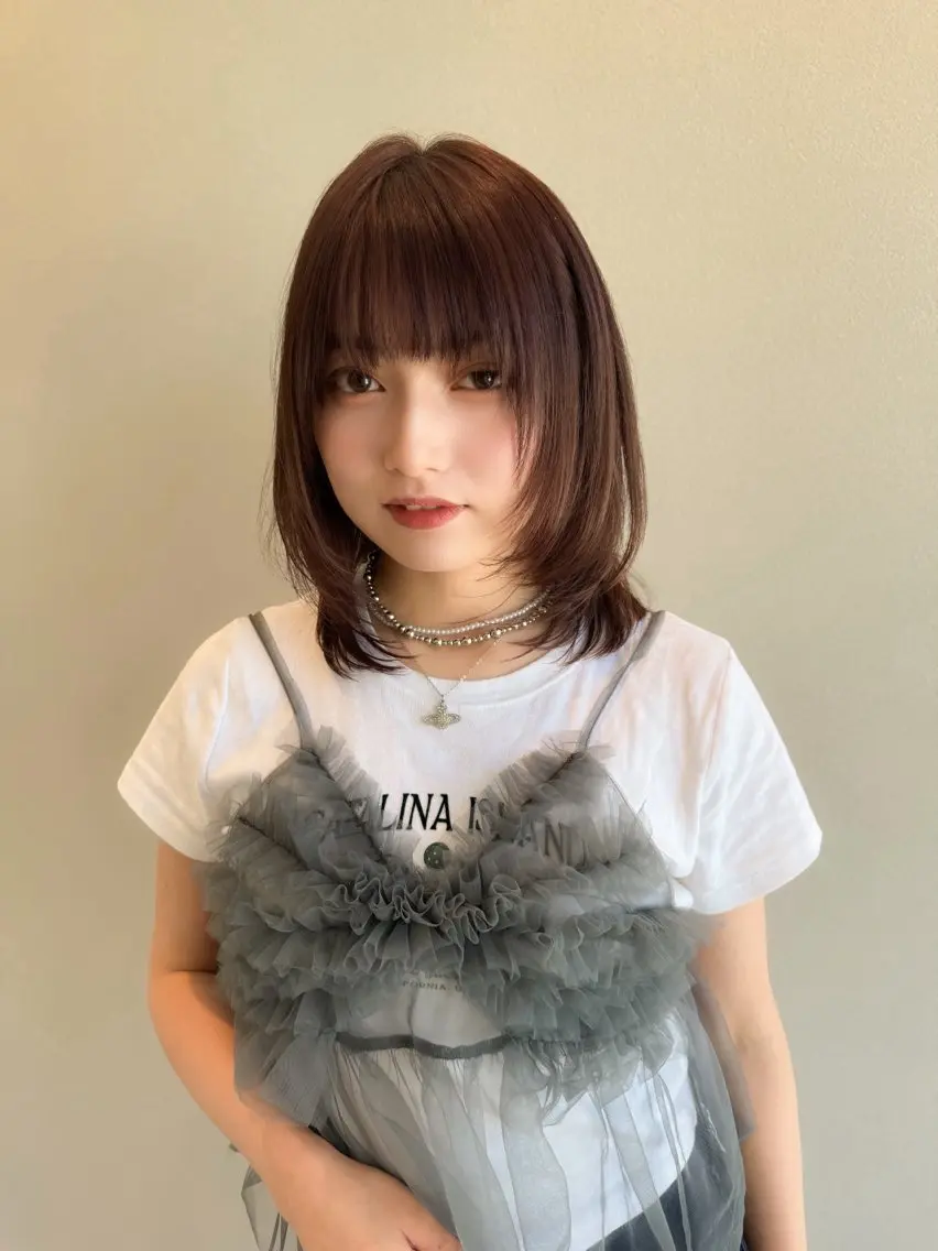 ミディアム カラー カット ヘアセット ✂️似合わせの魔術師 石田一樹✂️のヘアスタイル