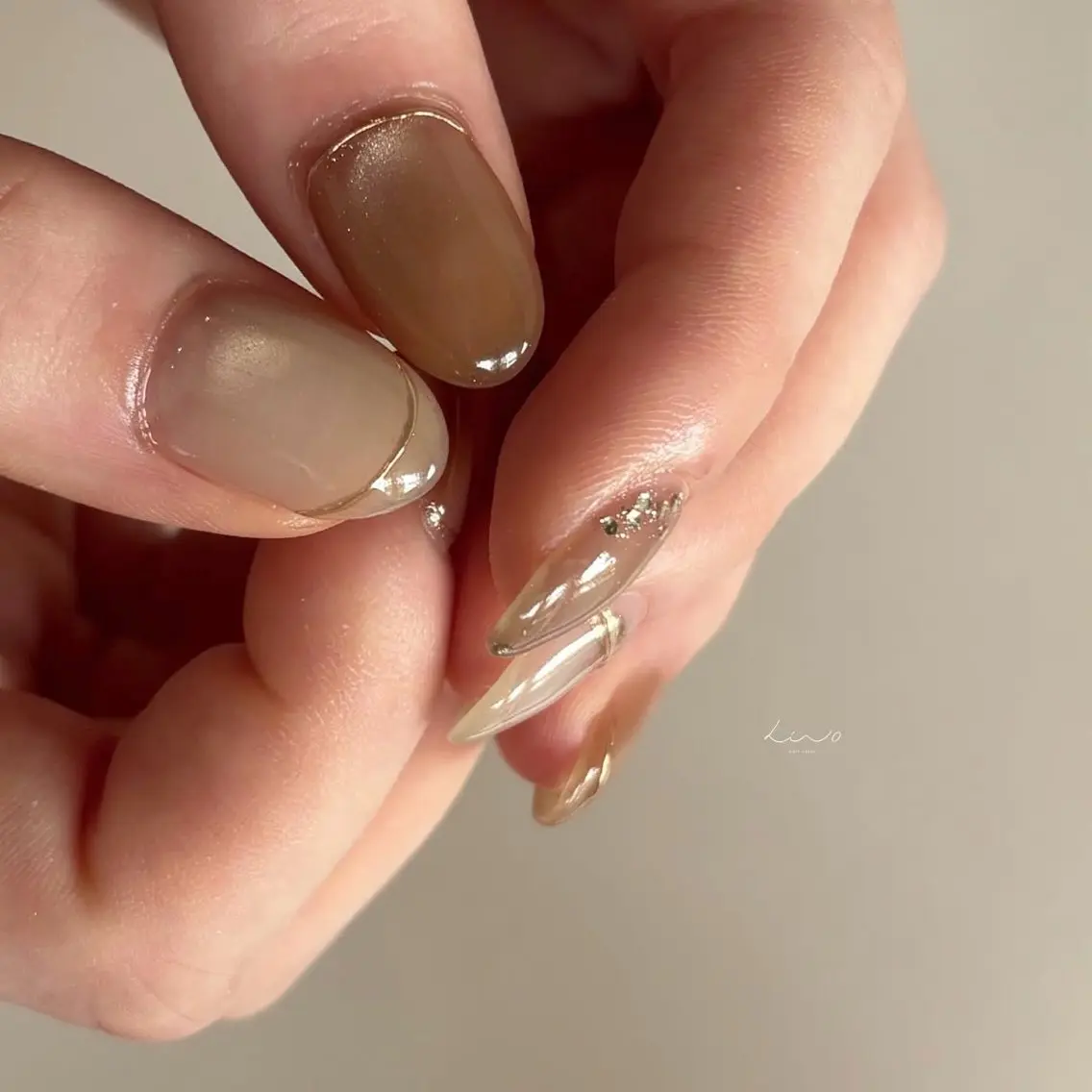 ネイル ニュアンスネイル ショートネイル ハンドネイル nail salon linoのネイルデザイン