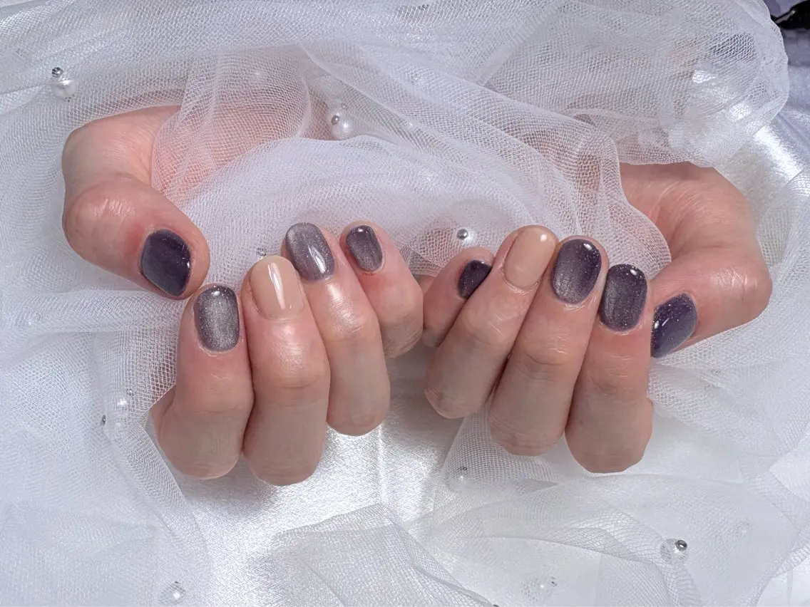 ネイル フットネイル ジェルネイル キラキラネイル ラメ(グリッター) マグネットネイル ハンドネイル ハンドケア ♡Bivi♡自爪に 優しいネイルサロンのネイルデザイン