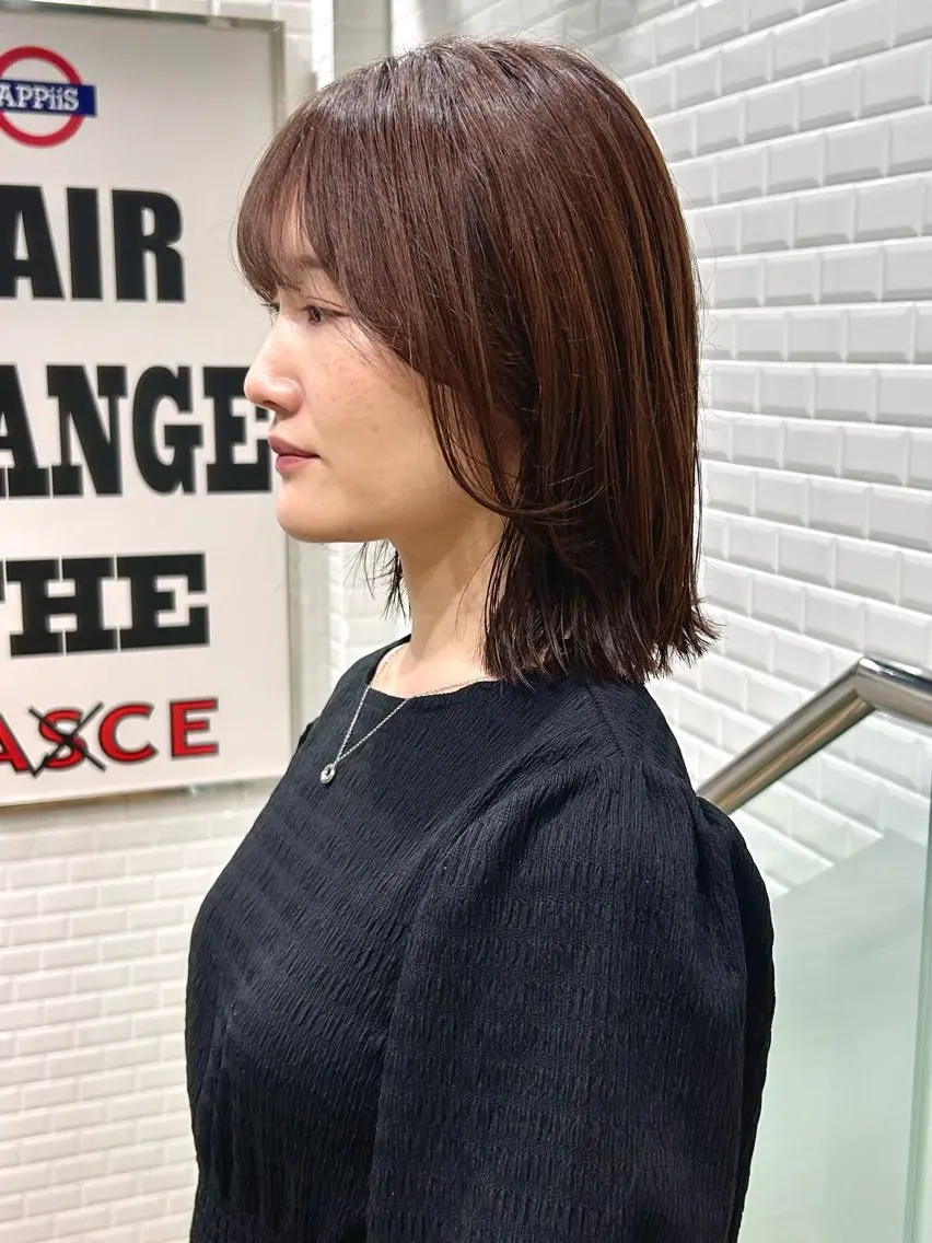 ミディアム カラー appiis 柳田葵　横浜のヘアスタイル