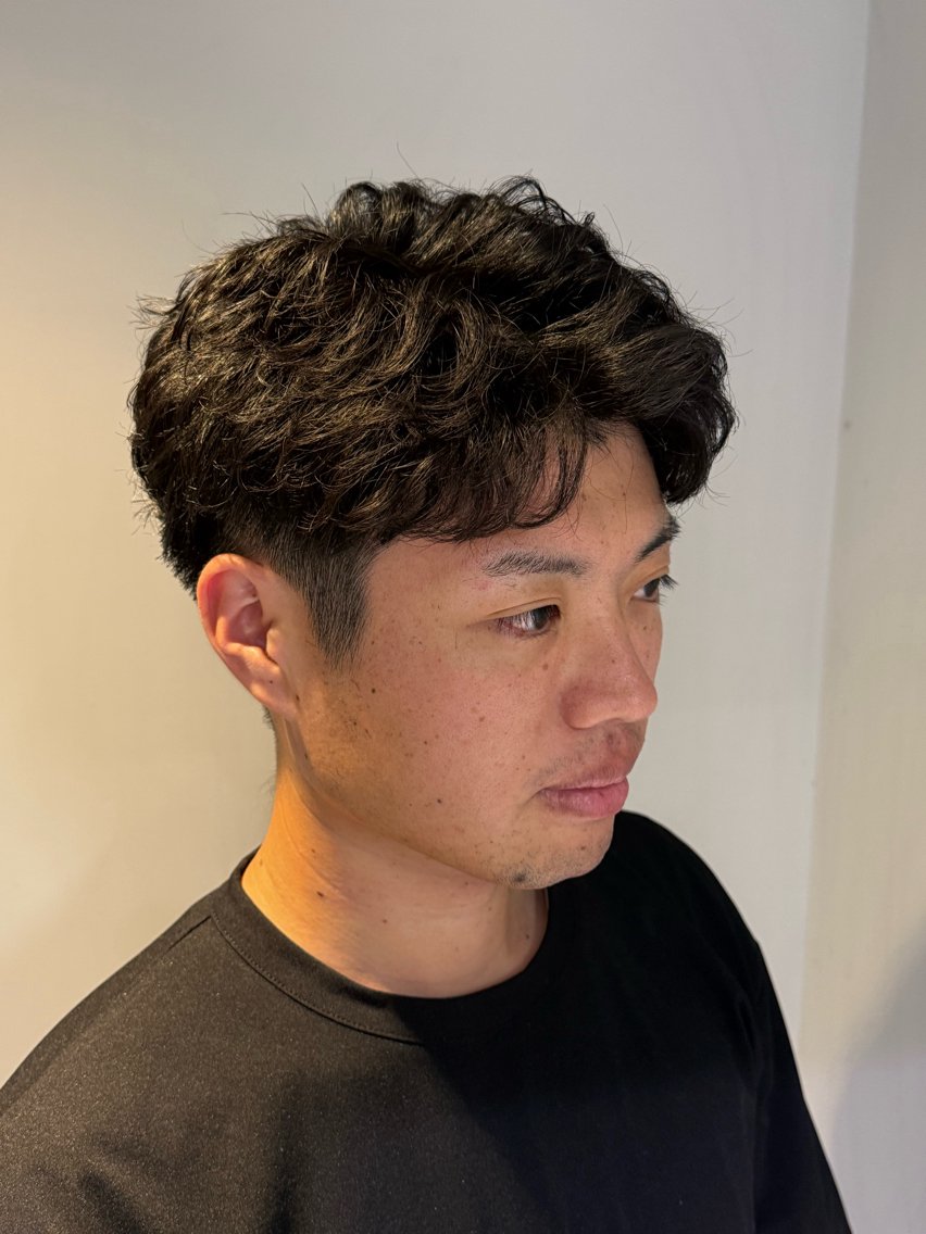 パーマ メンズ カット パーマ 辻岡 悠稀のヘアスタイル