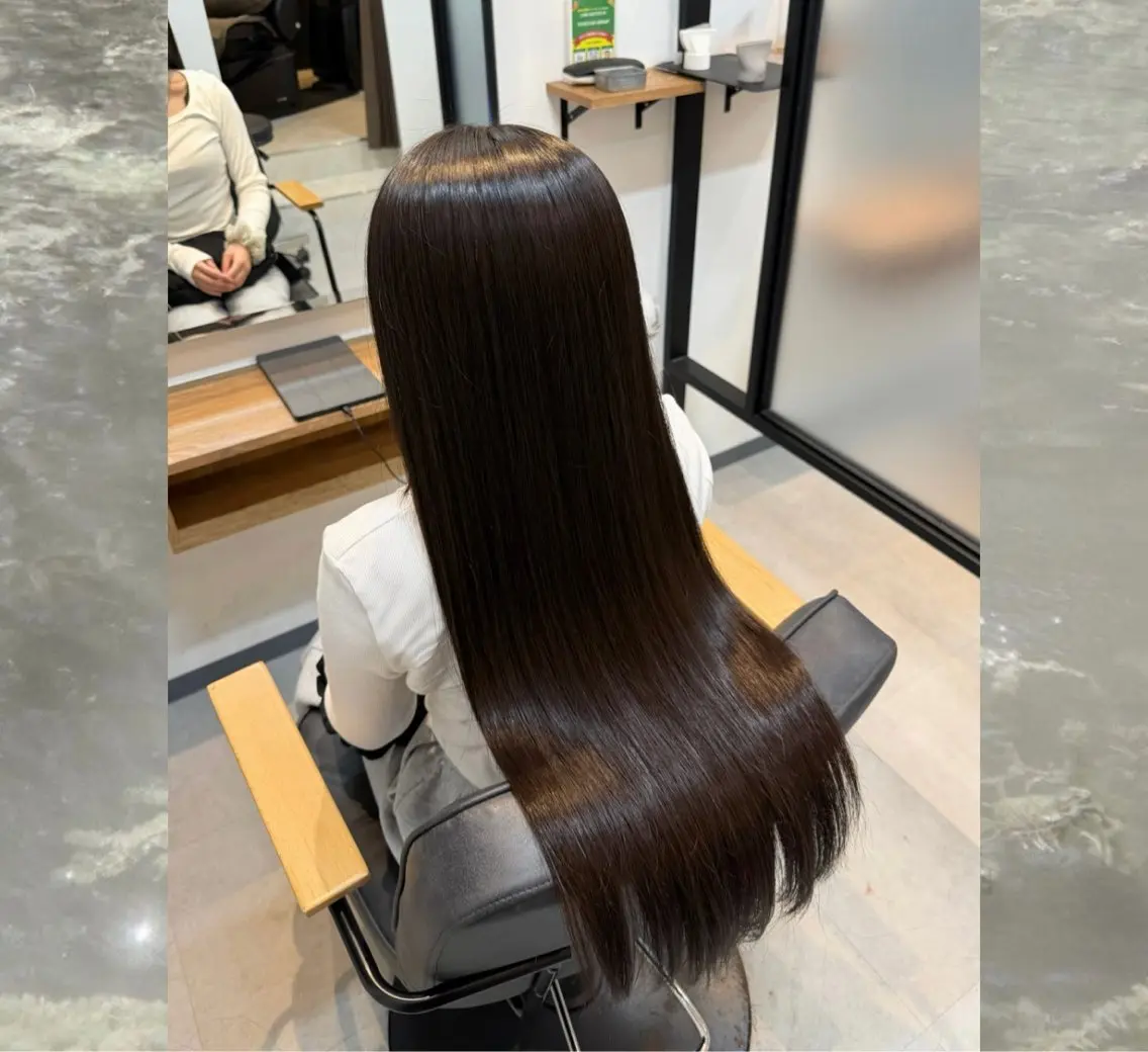 ロング 縮毛矯正 garou大通店 畠山 瑞姫のヘアスタイル