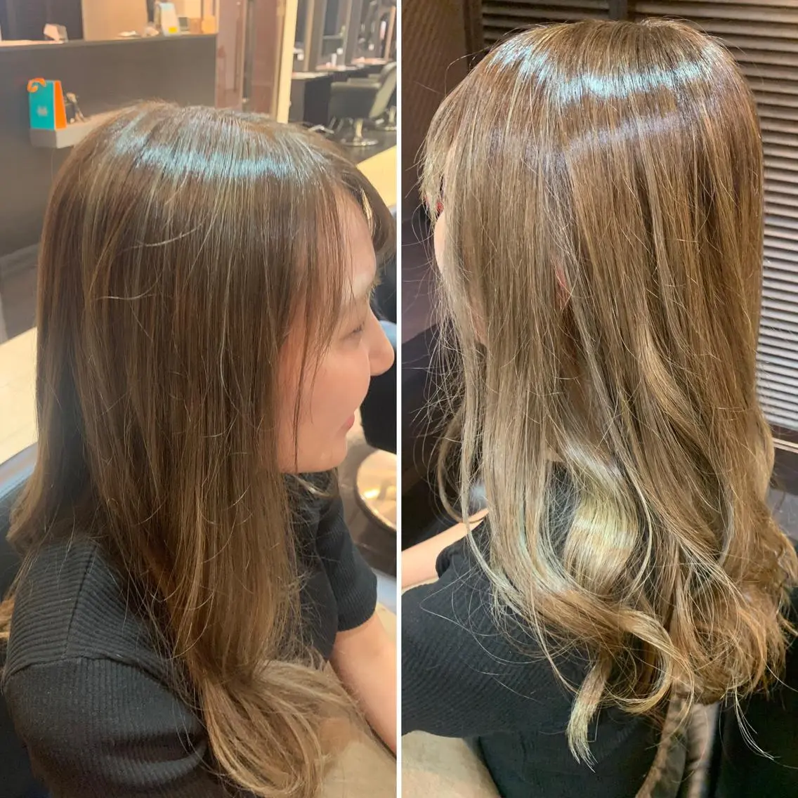 ロング カラー ブリーチ ハイライトカラー ハイライト 藤本 麻衣のヘアスタイル