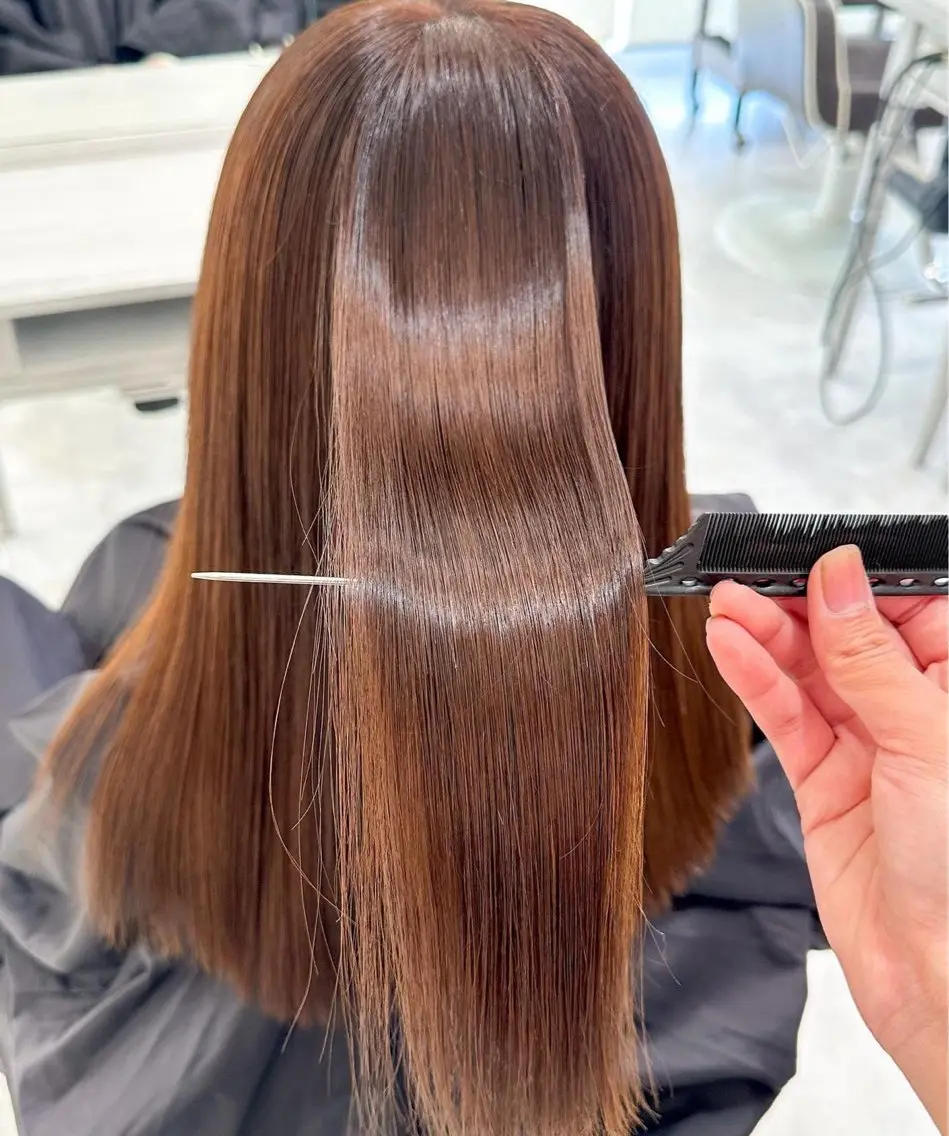 ロング カラー 髪質改善 💘韓国カラー💘 クルミのヘアスタイル