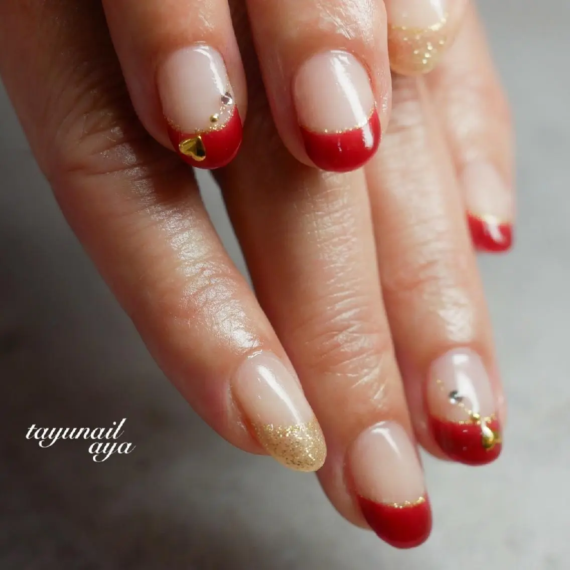 ネイル ブルー クリアネイル フレンチネイル ジェルネイル パラジェル ネイルサロン 【たゆnail】のネイルデザイン
