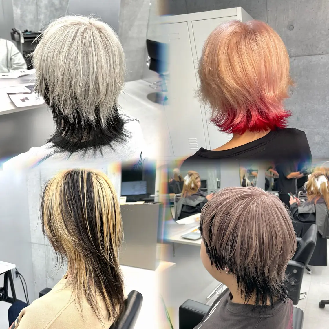 ミディアム カラー メンズ ヘアカラー トリートメント ʜᴀʀᴜᴋᴀ♱メンズ ウルフ/ブリーチのヘアスタイル