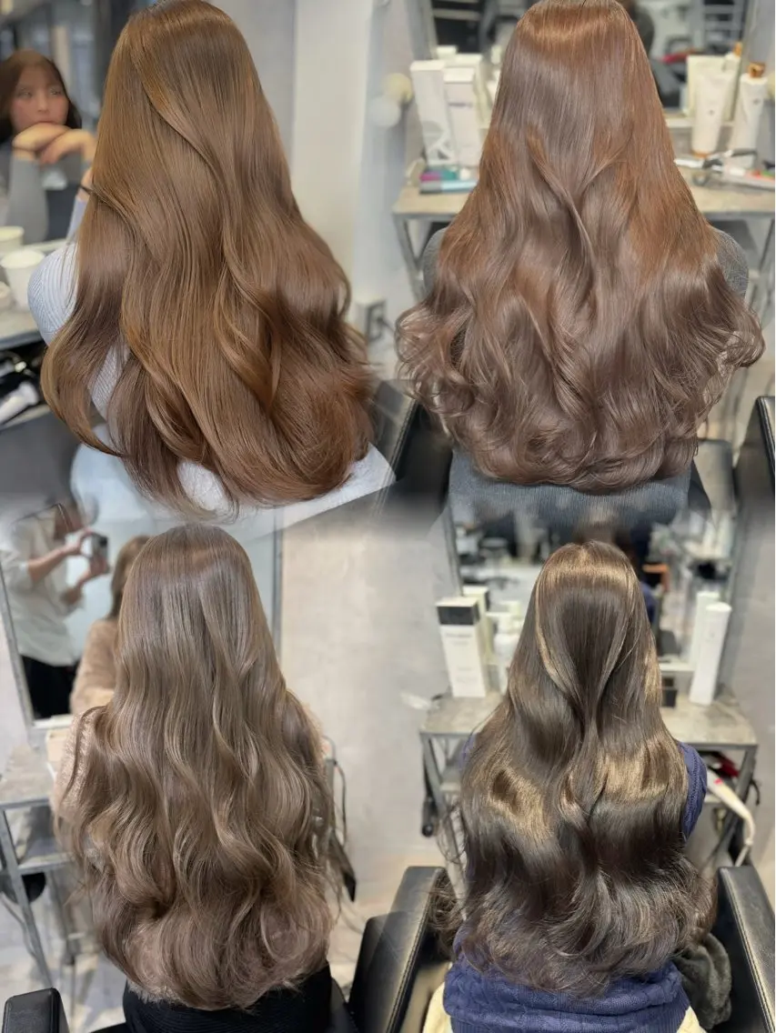 セミロング カット ヘアカラー トリートメント 透明感カラー🇰🇷 レイヤー✨桑原　研太のヘアスタイル