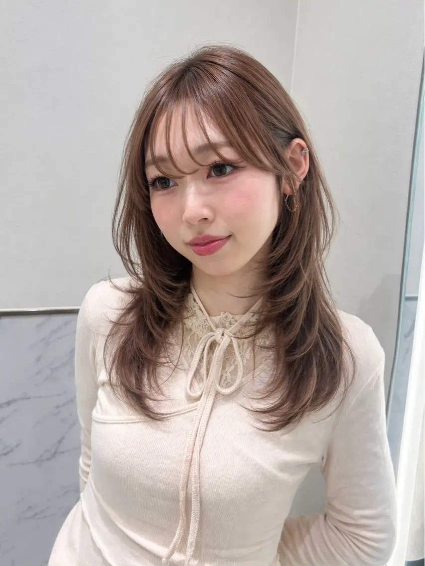 ミディアム ハッシュカット カット Parve Mix/ 平 奈果🎀のヘアスタイル