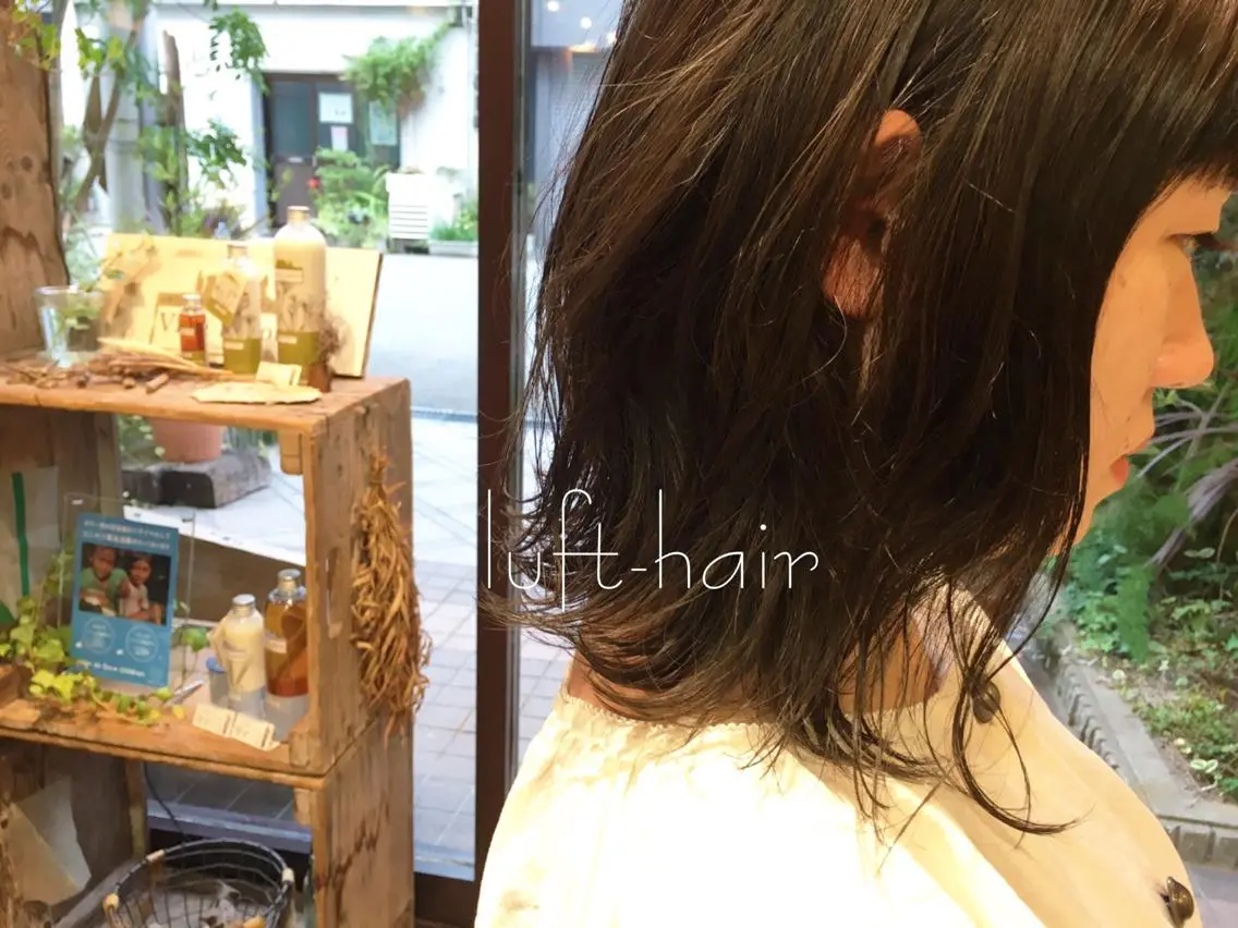 ミディアム カラー パーマ むらかみ みかのヘアスタイル