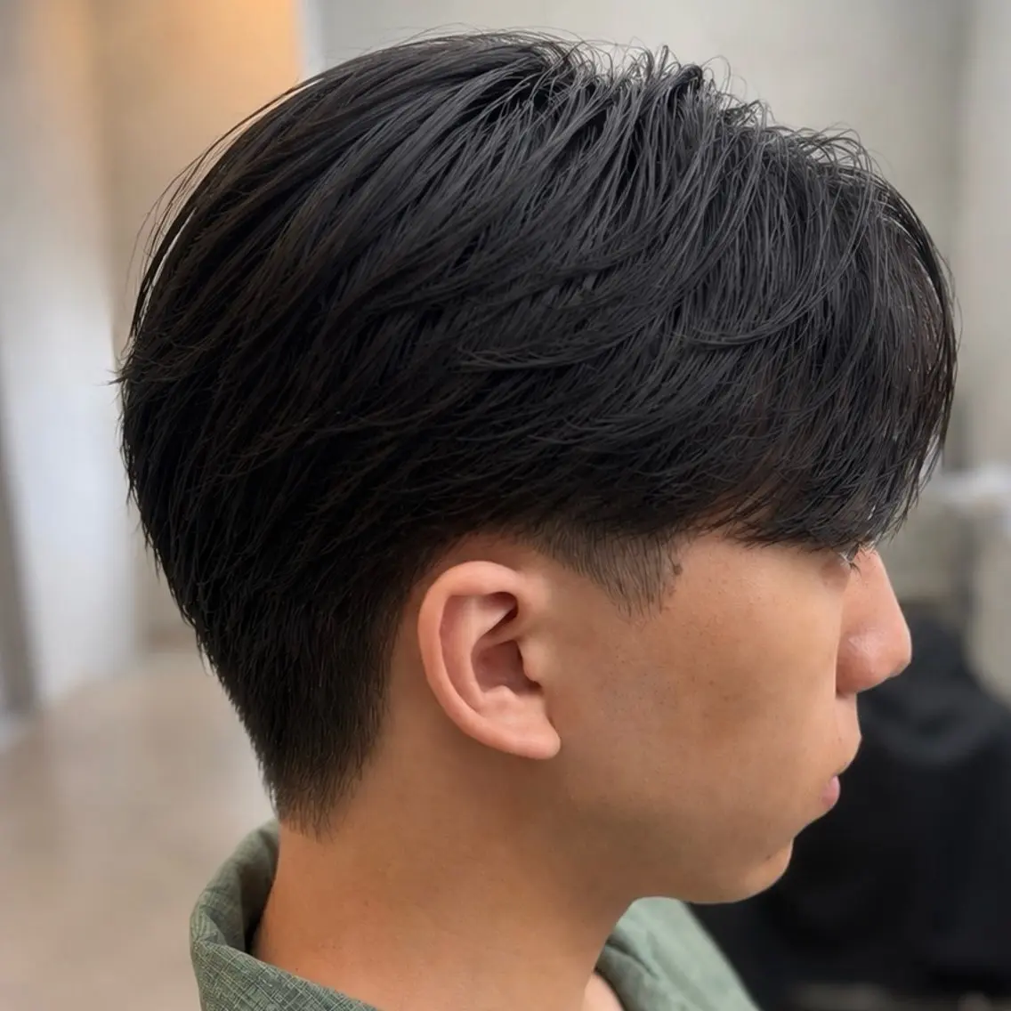 パーマ メンズ カット パーマ シースルーマッシュ 🍒毛流れ🖤アヤネのヘアスタイル