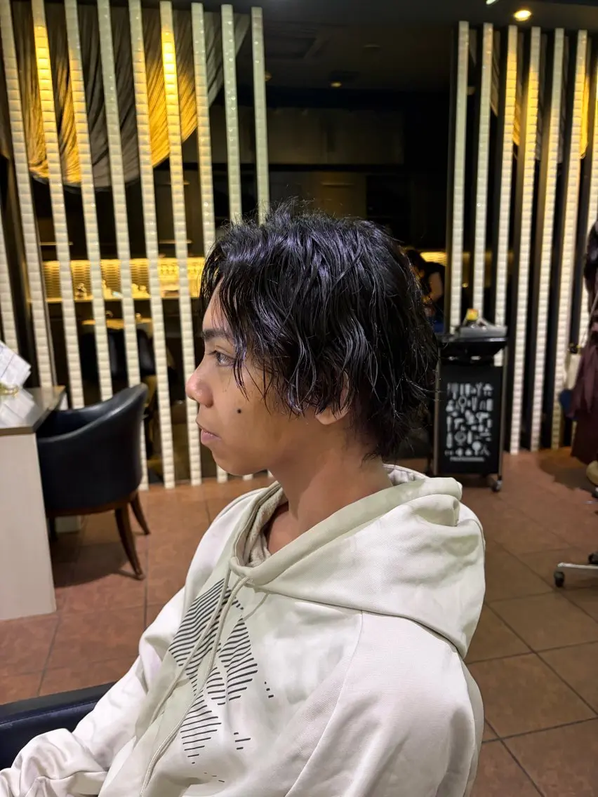 パーマ メンズ メンズパーマ カット パーマ 都築 明日香のヘアスタイル